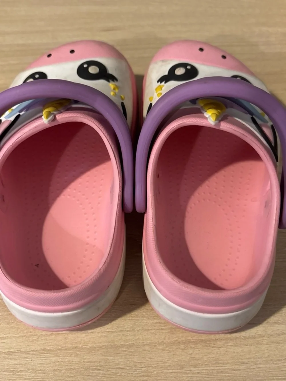Kids Unicorn Clog Sandals in Pink and Purple